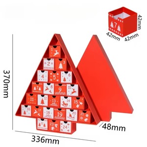 Custom Cardboard Paper Divider Gift Packaging Christmas Tree Shaped Advent <b>Calendar</b> Box for Chocolate Makeup Beauty Cosmetic - Product Image 5