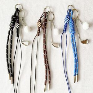 Llavero DIY de aleación con diseño de mini raqueta vintage y estilo lindo, colgante con diseño de tenis, bádminton y golf, con cuerda de nailon de colores para bolso y teléfono - Product Image 2