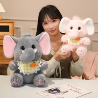 Schattig zittend olifant knuffeldier met fruit-slab, pluizig, grote oren, baby olifant knuffel voor kinderen, verjaardag, feestdag cadeau