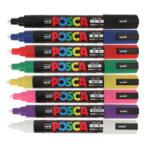 Marqueur permanent multicolore résistant à l'eau <span class=keywords><strong>Posca</strong></span> pour l'apiculture, vert/rouge/<span class=keywords><strong>noir</strong></span>/jaune/bleu, pour marquage des reines sur papier - Product Image 5