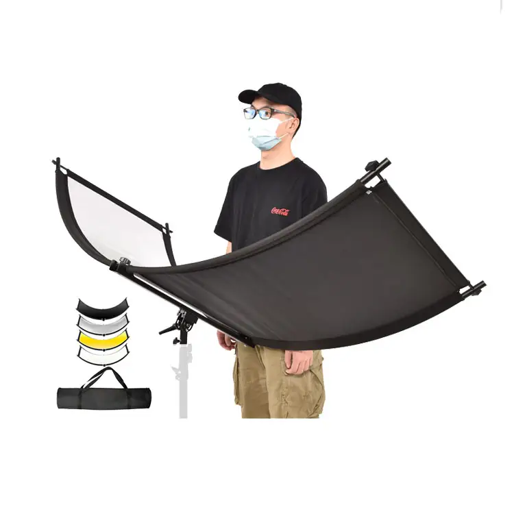 U Shaped 180x66cm 4 in 1 Photography Reflector Collapsible Light Reflective Cloth Soft Diffuser for Camera Video Studio Photo
