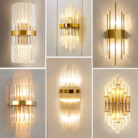 Applique murale à LED 10W 3 CCT E14 support en cristal réglable pour la maison couloir intérieur escalier lampe murale à LED