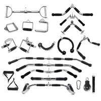 Poignées en acier pour triceps et biceps, accessoires de fitness multifonctionnels, accessoires de câble pour la salle de sport, barre de traction