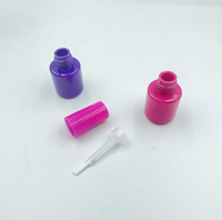Flacons de vernis à ongles en gel UV vides de 10 ml, forme ronde, avec logo personnalisé et bouchon pinceau, vente en gros