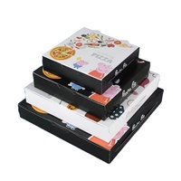 Étiquettes de produits populaires Boîte d'emballage de pizza en carton d'emballage alimentaire longue Boîte à pizza en papier kraft avec logo personnalisé recyclable