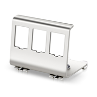 Support de montage sur rail DIN en acier inoxydable pour adaptateur fibre optique Keystone 4 ou 6 ports, support métallique