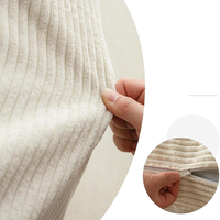 Housse de pouf-lit-canapé extra épaisse, longue, pliable, avec cordon, lavable, amovible pour adultes - pour salon, hôtel ou centre commercial