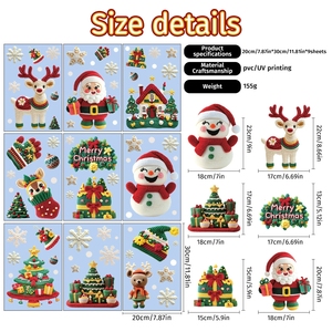 <b>Christmas</b> Static Cling Stickers <b>for</b> Glass Windows Holiday Decorations Frosted Window <b>Film</b> Decals <b>for</b> Offices and <b>Home</b> Decor - Product Image 4