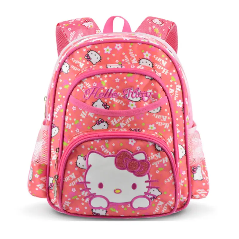 Colorful Red Pink Heello Kitty Student's Backpack Kindergarten Kitty School Bag