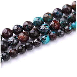 Cuentas sueltas naturales peruanas de pino Fénix cuentas redondas cuentas sueltas tejidas a mano collar pulsera accesorios de joyería - Product Image 2
