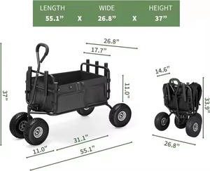 Dayanıklı Katlanır El Arabası Çok Satan Alışveriş ve Balıkçılık İçin Katlanabilir Araba - Product Image 2