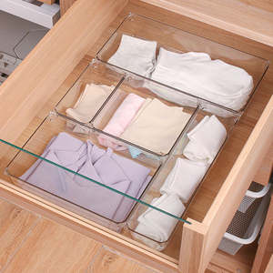 GREENSIDE-cajón organizador <span class=keywords><strong>de</strong></span> escritorio, ropa interior, juego <span class=keywords><strong>de</strong></span> almacenamiento <span class=keywords><strong>de</strong></span> plástico para alimentos, cosméticos y mascotas, precio barato, 3 uds. - Product Image 6