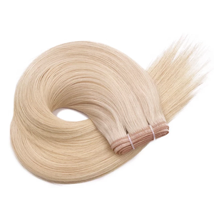 Extensions de cheveux humains russes en gros, double trame sans couture en PU, trame en PU à trou papillon, extensions de cheveux Genius Weft en PU - Product Image 5