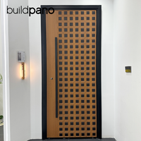 Porte d'entrée décorative en aluminium CNC avec panneau métallique pour maison moderne