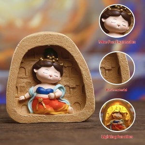 Statuette in Resina Stile Cinese Apsara, Ornamenti Fuxi <span class=keywords><strong>delle</strong></span> Caverne di Dunhuang Mogao, Design Dipinto Carino Personalizzabile - Product Image 3