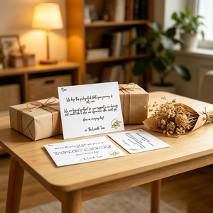 Cartes de remerciement personnalisées en papier blanc mat avec code QR pour marque de bien-être, vente en gros - Product Image 3