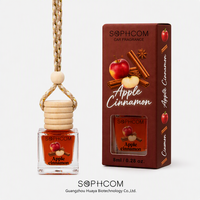 Diffuseur d'huiles essentielles pour voiture, flacon en verre de 8 ml avec bouchon en bois, à suspendre au rétroviseur, cadeau de luxe