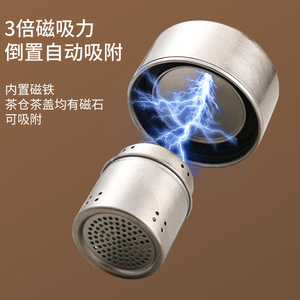 Glass Tea Cup High Borosilicate Double Wall With Stainless Steel Infuser For Travel And Daily Use - Product Image 3