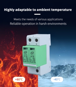 Protector Contra Sobretensiones LeiHao Personalizado Tipo T2, Protección Industrial Contra Rayos, 385V 2P 3P 4P, Dispositivo de Protección Contra Sobretensiones 40kA, Sistema Solar - Product Image 4
