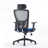 Chaise de bureau moderne grande et haute en maille, chaise de bibliothèque réglable pour le mal de dos