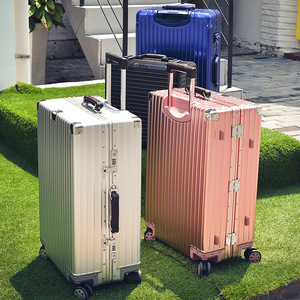 All Aluminum Magnesium Alloy Trolley Case 20 24 26 Inch Metal Business Luggage With <b>Lock</b> Universal Wheels Women Travel <b>Suitcase</b> - Product Image 1