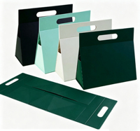 Boîte cadeau rigide sur mesure, boîte en carton trapézoïdale aux dimensions personnalisées avec poignée intégrée pour les commandes personnalisées d'entreprise