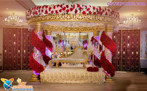 White Diamond Style Wedding Mandap Great Indian Crystal Wedding Decoraciones con New Diamond Look de Miami - Product Image 5