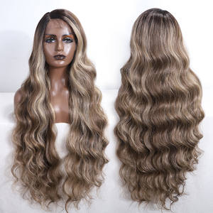 Peluca de Encaje Frontal Resistente al Calor, 36 Pulgadas de Largo, Cabello Rizado Ondulado, Ombre, Encaje Suizo, Peluca Sintética de Alta Temperatura, Extensiones de Cabello - Product Image 3