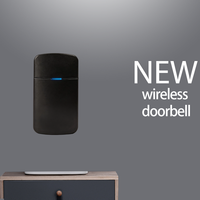 LUCKARM Sonnette sans fil cinétique noire auto-alimentée sans batterie étanche installation facile pour la maison