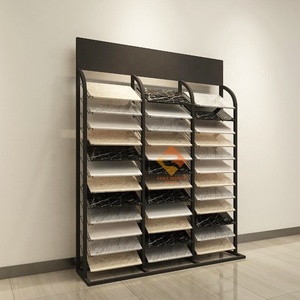 Hiện đại bán buôn đá thạch anh Rack hiển thị sàn gạch gốm kim loại kệ cho sàn gỗ vật liệu xây dựng triển lãm - Product Image 6