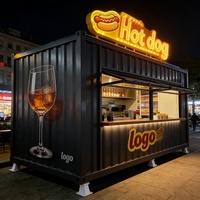 Café en conteneur de 20 pieds, café préfabriqué en conteneur, kiosque en conteneur moderne pour les entreprises