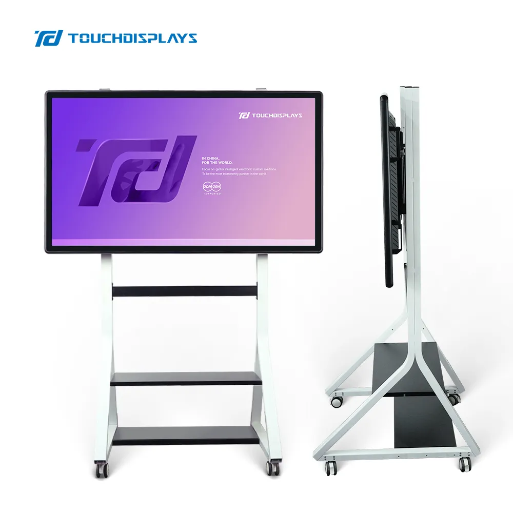 Touchdisplays 55 "polegadas tela branca eletrônica interativa quadro branco para educação e conferência