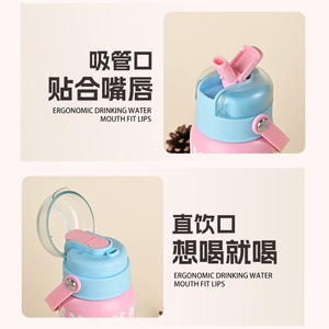 Stainless Steel Insulated Water Bottle 500Ml Large Capacity Cartoon Design For Kids Outdoor Camping Travel Use - Product Image 3