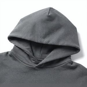 350GSM Custom Heavy <b>Weight</b> Hip Hop Solid Color Oversize Fashion Hoodies Loose Fit Thick Heavy Plain Design Premium Hoodie - Product Image 4