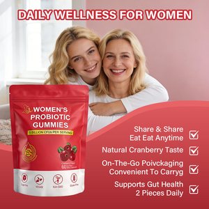 Ahualyn OEM Gommose Probiotiche per Donne Senza Zucchero Vegane Senza OGM Senza Glutine Integratore Probiotico al Mirtillo Rosso - Product Image 5