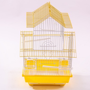 Cage à oiseaux <span class=keywords><strong>d</strong></span>'extérieur Ybgai, cage à perroquets, cage à oiseaux, cages pour animaux de compagnie, petite cage en fil métallique à double étage, cage à oiseaux de type villa - Product Image 5