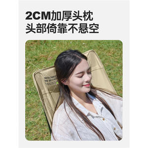 Chaise pliante d'extérieur Takata Khaki Comfort Plus Size, chaise de plage pliable, chaise de camping, chaise inclinable portable - Product Image 4