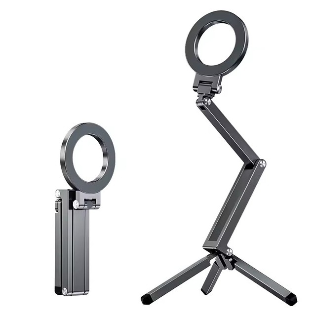 Aluminum Alloy for Magsafe Magnetic Stand Cross-border Portable Desktop Tripod for Car Folding Phone Holder for Live Streaming