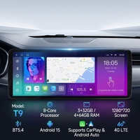 Reproductor de DVD Estéreo Android de 12.3 Pulgadas con Pantalla Táctil, Radio Multimedia para Auto, Carplay, Wifi, GPS, Navegación para Mitsubishi