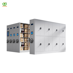 Gabinete de almacenamiento de archivo a granel grande de acero Yinlong, muebles de estudio de oficina, archivador de puerta de vidrio superior con cajones y caja fuerte - Product Image 3