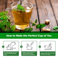 Thé à la menthe poivrée Chinaherbs, livraison rapide, feuilles en vrac, marque privée, sachets de thé à la menthe verte, menthe séchée coupée, sachets de thé pour une sensation rafraîchissante