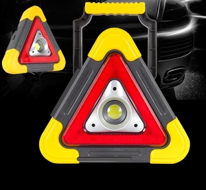 Lampe d'avertissement triangulaire solaire d'urgence, lampe d'alarme de sécurité pour panne, lampe solaire portable pour le camping et le travail - Product Image 2