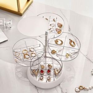 2-3 Layer High Capacity Glossy PP Eco-friendly Cream Yellow/Cream White Standing Type Desktop <b>Drawer</b> <b>Storage</b> <b>Box</b> Multifunction - Product Image 6