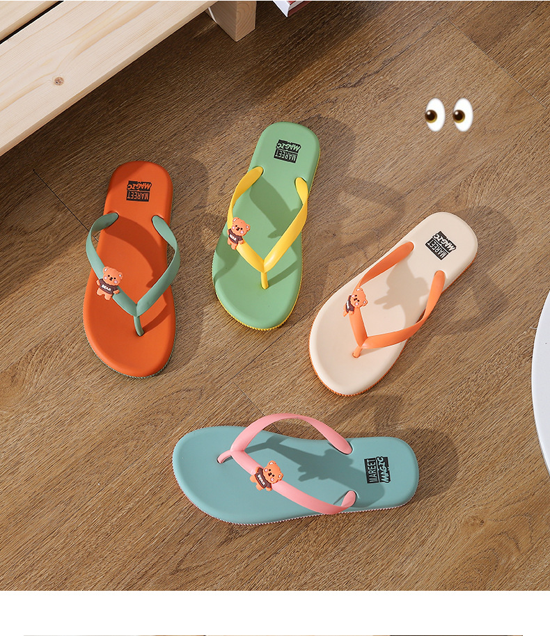 Custom Logo PVC Flip Flops Slippers Women Flip-flops Outdoor Casual Slippers Ladies