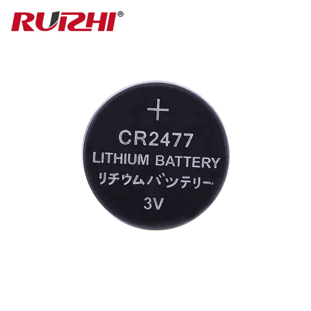 RUIZHI Li-MnO2 버튼 배터리 CR2477 3.0V 1000mAh 기본 리튬 배터리 비 충전식