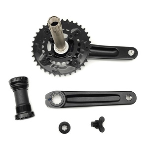 Jeu de manivelle de vélo vtt <span class=keywords><strong>2</strong></span> vitesses SUNRUN CHIWAVE WING-2021-G1 (22T-36T) roue à chaîne creuse en alliage et jeu de manivelle - Product Image 6
