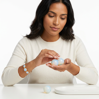 YearsCrystal Venta al por mayor de esferas de cristal pulido opalescente de piedra lunar blanco lechoso, de moda y curativas