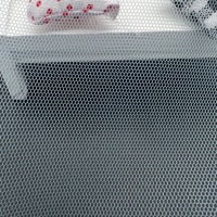 Tissu en maille de nylon blanc 23 g/m² respirant, léger (1 mm), 100 % nylon, pour robes de soirée et robes à paillettes, tissu tulle, tissu dentelle