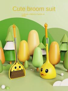 Ensemble de balayette et pelle à poussière pour enfants, outil de balayage pour bébé, gadget pour étudiants de maternelle, amusant, facile à utiliser, en plastique écologique - Product Image 2