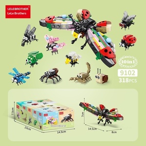 Bloques de Construcción de Plástico ABS Personalizados en Lotes Pequeños, 40 Piezas, <span class=keywords><strong>Mundo</strong></span> de Insectos Ensamblado, Juguetes Educativos para Niños, Partículas Pequeñas - Product Image 6